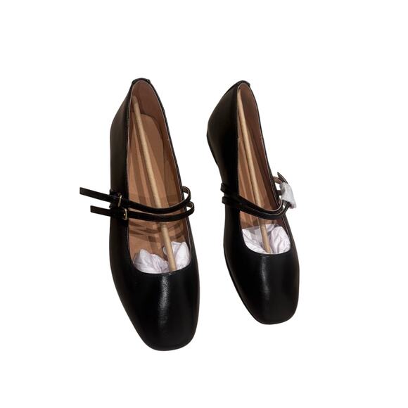 Madewell Women's True Black The Greta Double-Strap Ballet Flat Size 6 NWOT - Picture 6 of 11